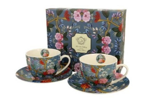 Casă și decorațiuni - Set 2 cani cu farfurii din portelan 280 ml W. Kilburn Blue