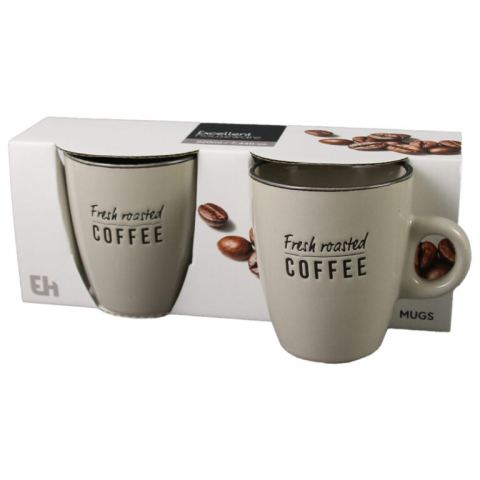 Set 2 cani ceramica Coffee 220 ml Excellent Houseware diverse culori [1]