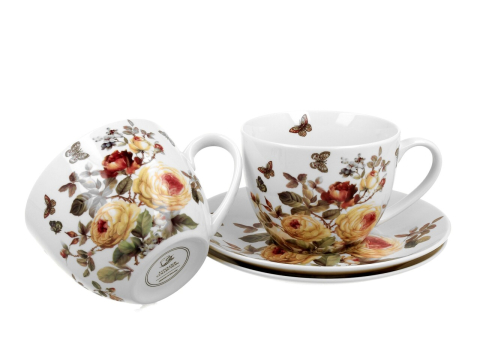 Set 2 cesti cu farfurii din portelan 250 ml Zahra [2]