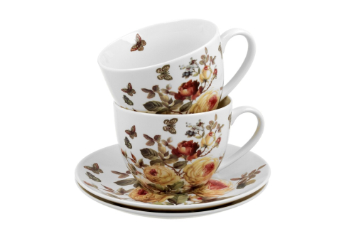 Set 2 cesti cu farfurii din portelan 250 ml Zahra [3]