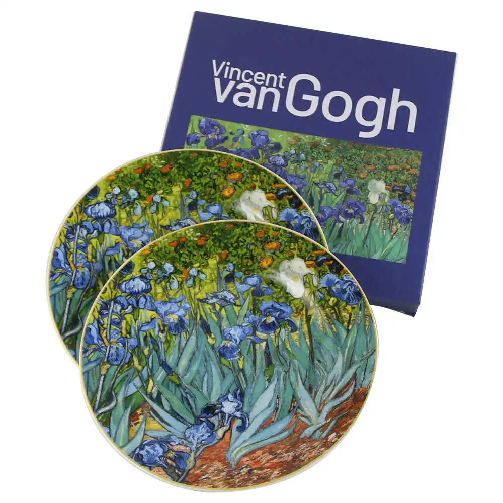 Casă și decorațiuni - Set 2 farfurii desert 19 cm „Irises” de V. van Gogh