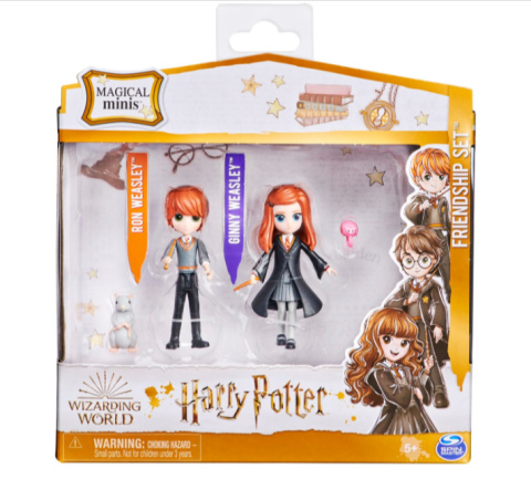 Jucării și jocuri - Set 2 figurine Harry Potter Magical Minis Ron si Ginny Weasley