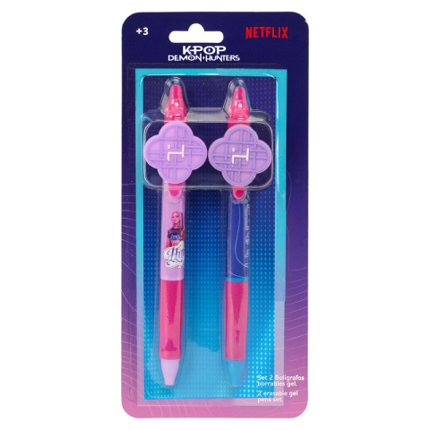 Instrumente de scris - Set 2 pixuri stergabile K-Pop Demon Hunters Stationery