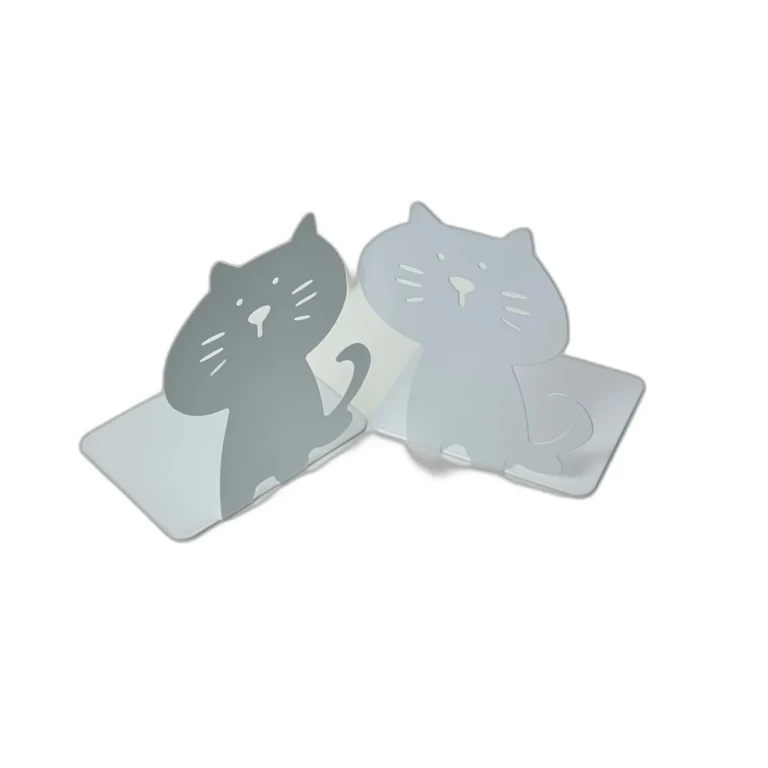 Birotică și accesorii birou - Set 2 suporturi metalice pentru carti model pisica 15x12x10 cm