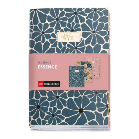 Set 3 notebook A6 80 file 105x145 mm Boho Essence [1]