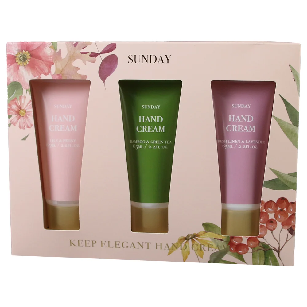 Set 3 creme pentru maini 65 ml Bamboo & Green Tea 65 ml / Fresh Linen & Lavender [1]