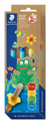 Acuarele și pensule școlare - Set 3 pensule Noris Junior Staedtler