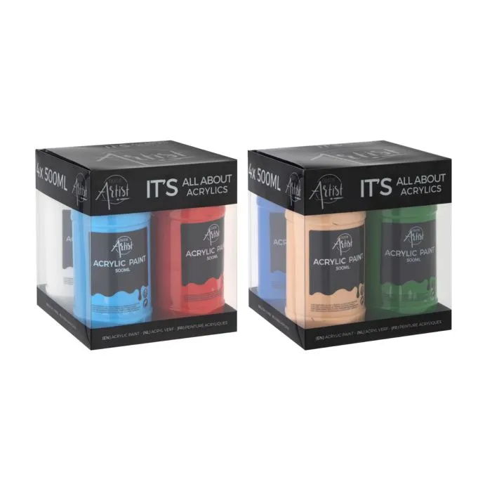 Culori acrilice - Set culori acrilice Creative Artist 4 x 500 ml