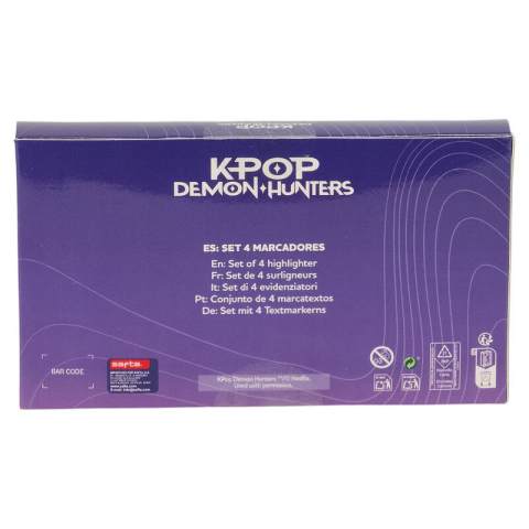 Set 4 markere fluorescente K-Pop Demon Hunters Stationery 13.2 x 7.6 x 1.6 cm [2]