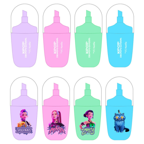 Set 4 markere fluorescente K-Pop Demon Hunters Stationery 13.2 x 7.6 x 1.6 cm [3]