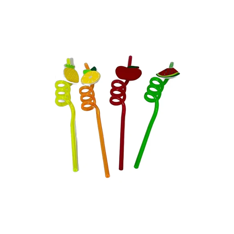 Articole Party - Set 4 paie rasucite pentru bauturi 26 cm multicolor