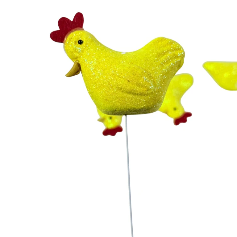 Artă și creativitate - Set 4 figurine decorative Paste tip pui pe bat