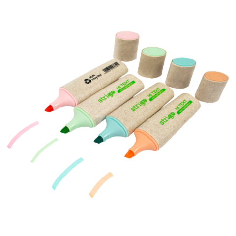 Set 4 textmarkere pastel Strigo Capybara [1]