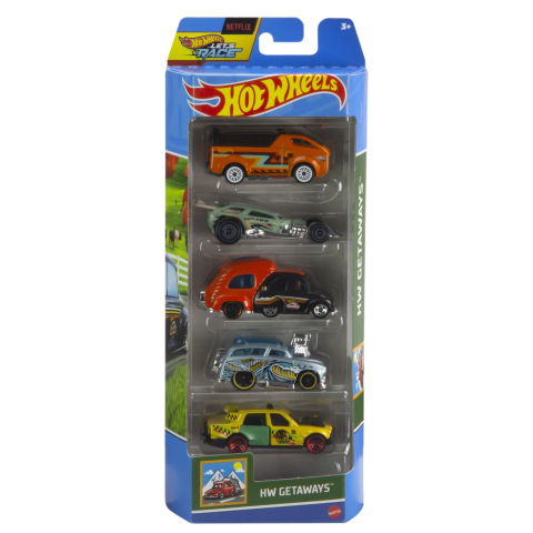 Mașinuțe de jucărie - SET 5 MASINI HOT WHEELS HW GETAWAYS