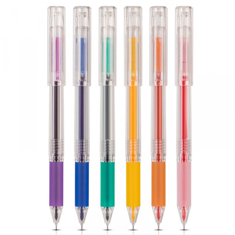 Pix cu gel 0.5 mm multicolor 6/set Deli [1]