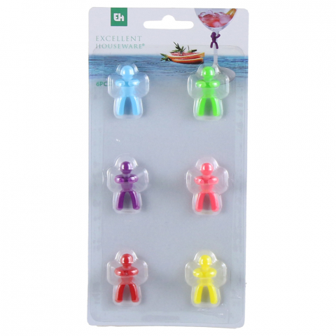 Accesorii personale și beauty - Set 6 identificatoare pahar plastic