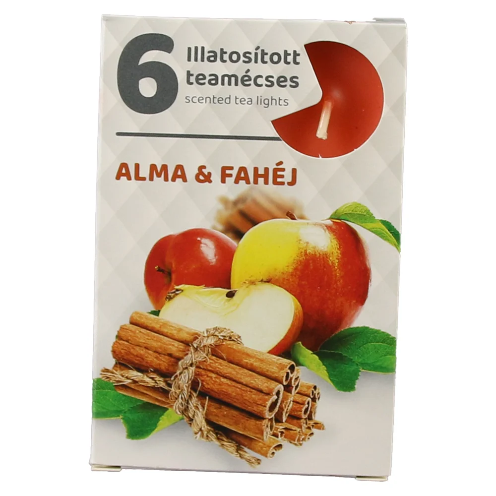 Noutăți Librăria Compas - Set 6 lumanari pastila parfumate mar-scortisoara 3.8 cm