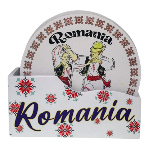Casă și decorațiuni - Set 6 suporturi pahare stil traditional 11x11 cm