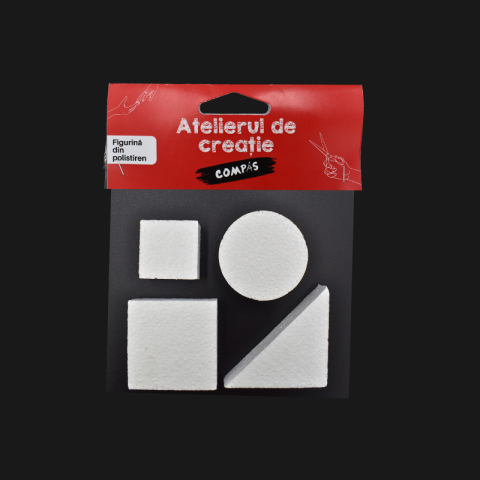 Noutăți Librăria Compas - Set accesorii craft 4 forme geometrice polistiren