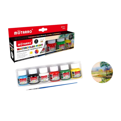 Rechizite școlare - Set acuarele 25 ml x 6 culori Motarro