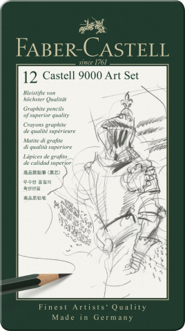 Birotică și accesorii birou - Creion grafit Castell 9000 12/set Faber-Castell