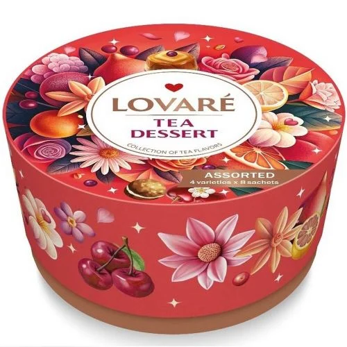 Ceaiuri premium Basilur - Ceai Lovare Tea Dessert - Selectie 4 arome 32 plicuri
