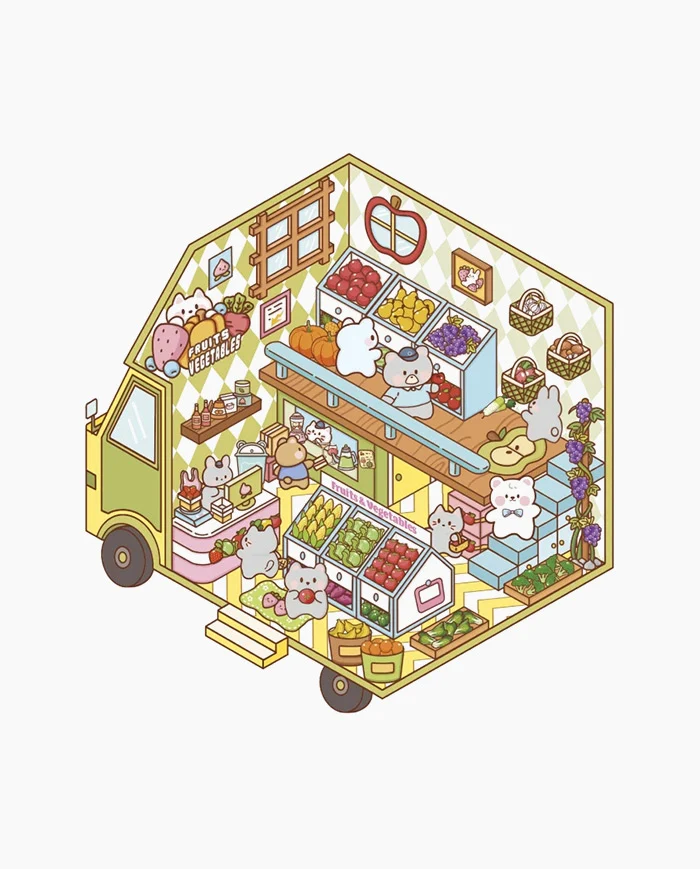 Set autocolante Cosy Tiny Trucks Camioane mici 300+ stickere [3]