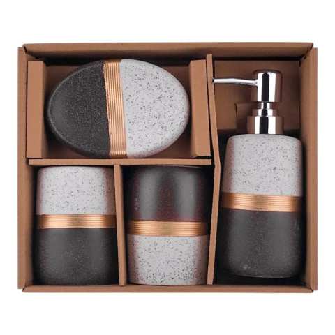 Set din ceramica pentru baie 4 piese 25x21 cm [1]
