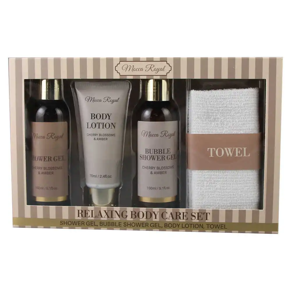 Set baie 4 piese in cutie Cherry Blossoms & Amber Mocca Royal [1]