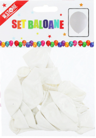 Noutăți Librăria Compas - Set baloane alb 10 buc /set