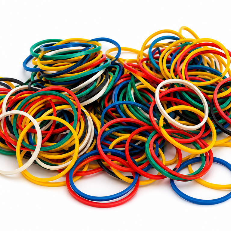 Birotică și accesorii birou - Banda elastica multicolora 38 cm 100 g