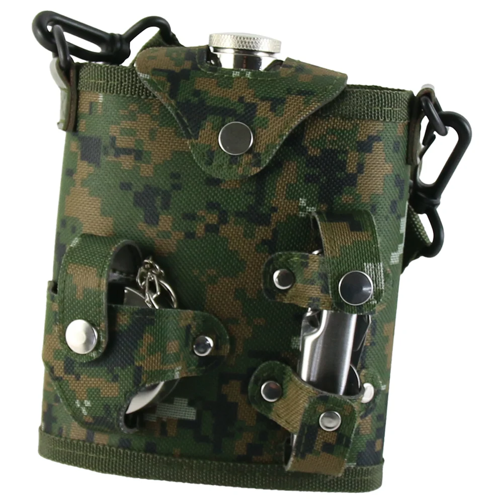 Set cadou pentru barbati Plosca cu briceag si pahar pliabil [1]