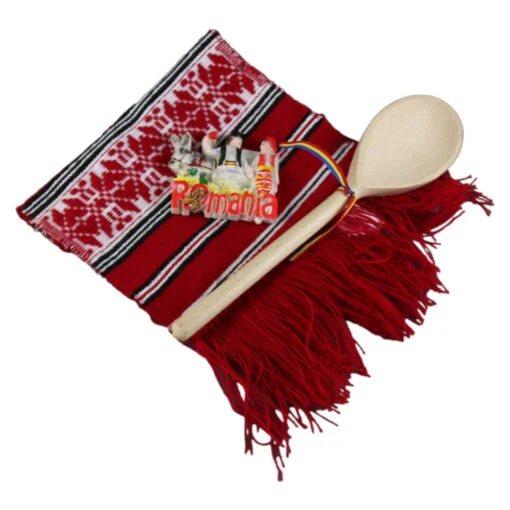 Set cadou prosop cu lingurita lemn si magnet frigider [1]