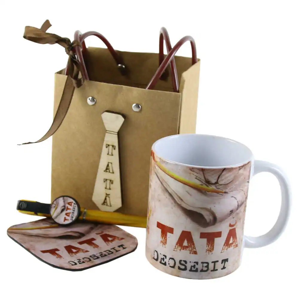 Seturi cadou - Set cadou „Tata deosebit” cu 4 piese aspect vintage