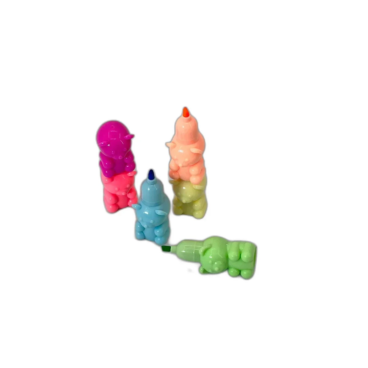 Noutăți Librăria Compas - Set carioci colorate ursuleti stivuibile pentru copii 6 buc /set