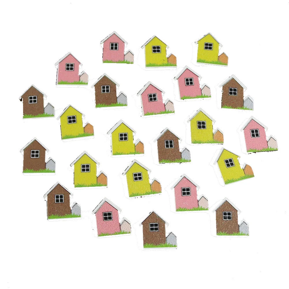 Noutăți Librăria Compas - Set casute din lemn 2 cm multicolor