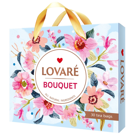 Ceaiuri premium Basilur - Ceai asortat Bouquet 30 plicuri Lovare