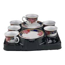 Casă și decorațiuni - Set cesti cafea cu farfurioare culori diferite