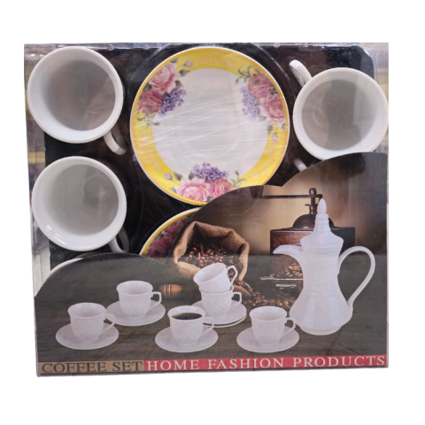 Set cesti cafea cu farfurioare culori diferite [1]