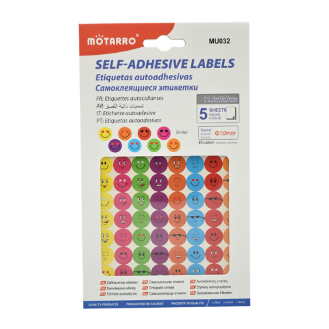 Accesorii școlare - Set coli cu etichete adezive 20x50 mm 5/set Motarro