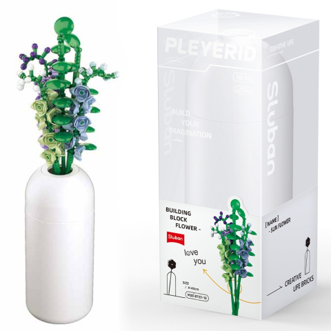 Jocuri de construcție și cuburi - Set constructie Flowers 222 piese Rocket Larkspur