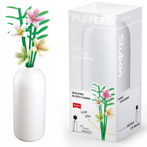 Jucării și jocuri - Set constructie Flowers 241 piese Frezie