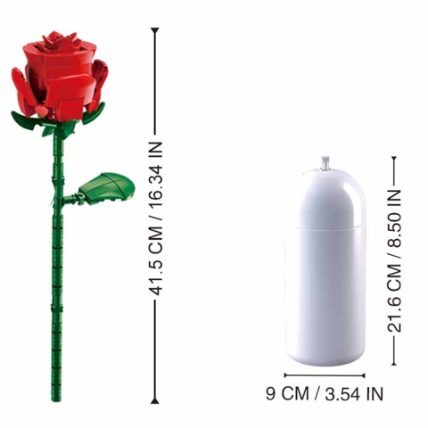 Set constructie Flowers 258 piese Trandafir rosu [4]