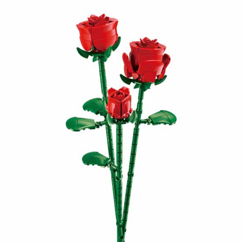 Set constructie Flowers 258 piese Trandafir rosu [2]
