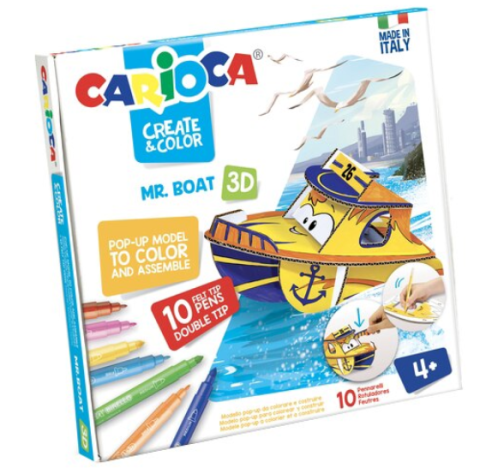 Instrumente de scris - Set creativ Create & Color - Mr. Boat 3D Carioca