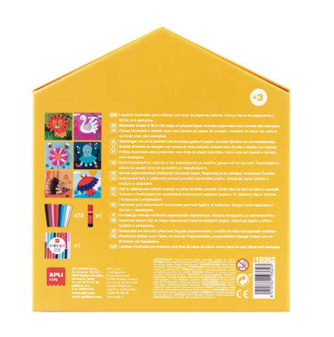 Set creativ cu benzi de hartie animale Apli Kids 21.4 x 5.5 x 23.5 cm [1]