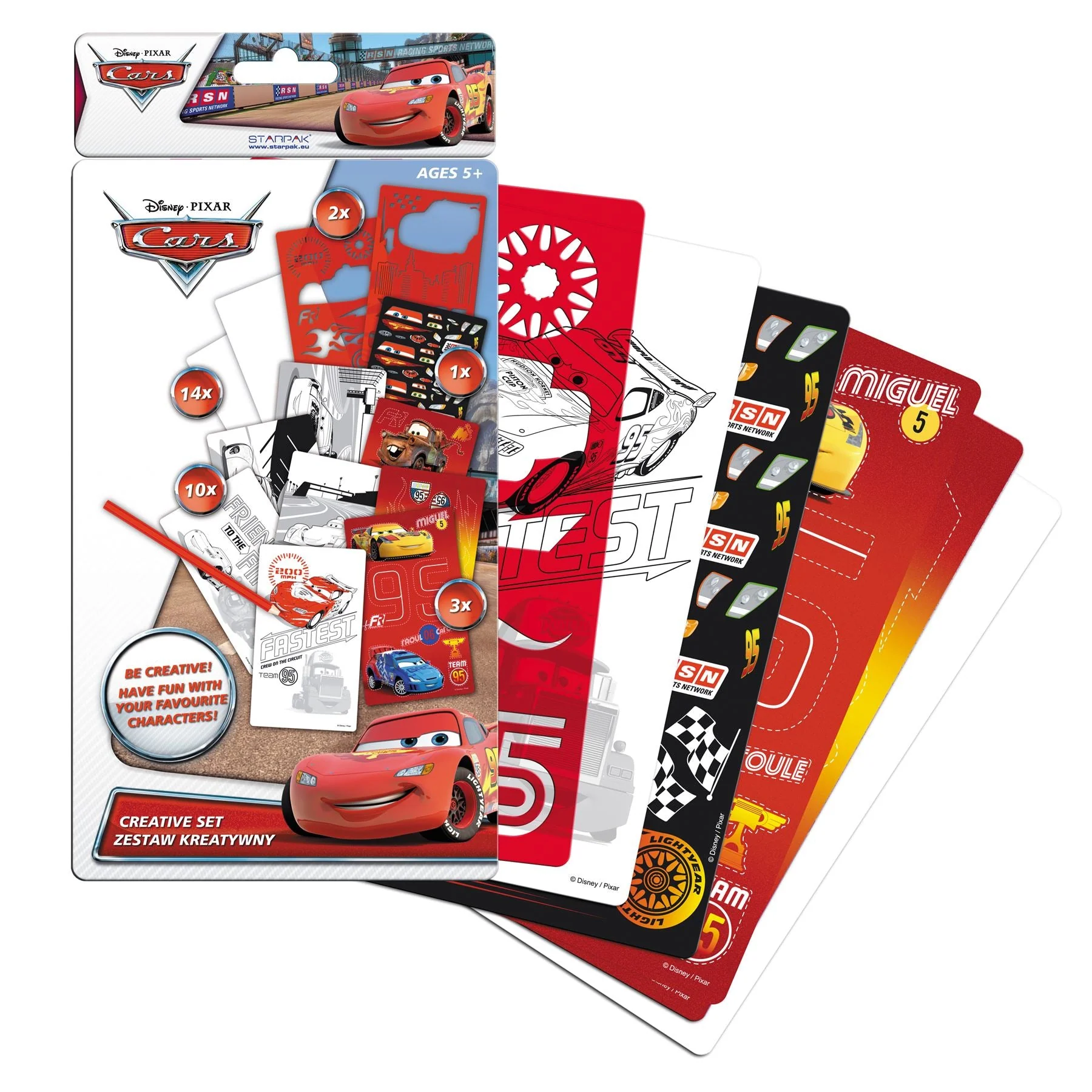 Ștampile și șabloane - Set creativ și artistic Disney Cars