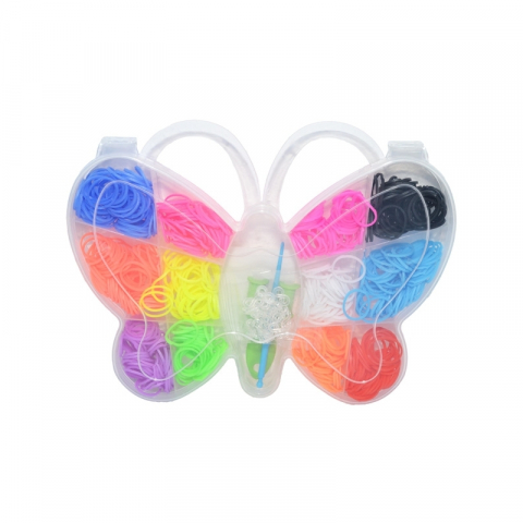 Jucării și jocuri - Set creativ elastice 360 piese fluturas