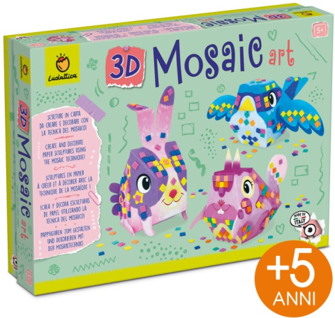 Jucării creative și senzoriale - Set creativ Mozaic 3D Ludattica 30.5 x 22.5 x 7.5 cm