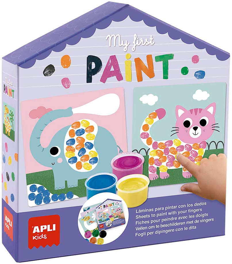 Jucării și jocuri - Set creativ Pictura cu degetele Animale Apli Kids
